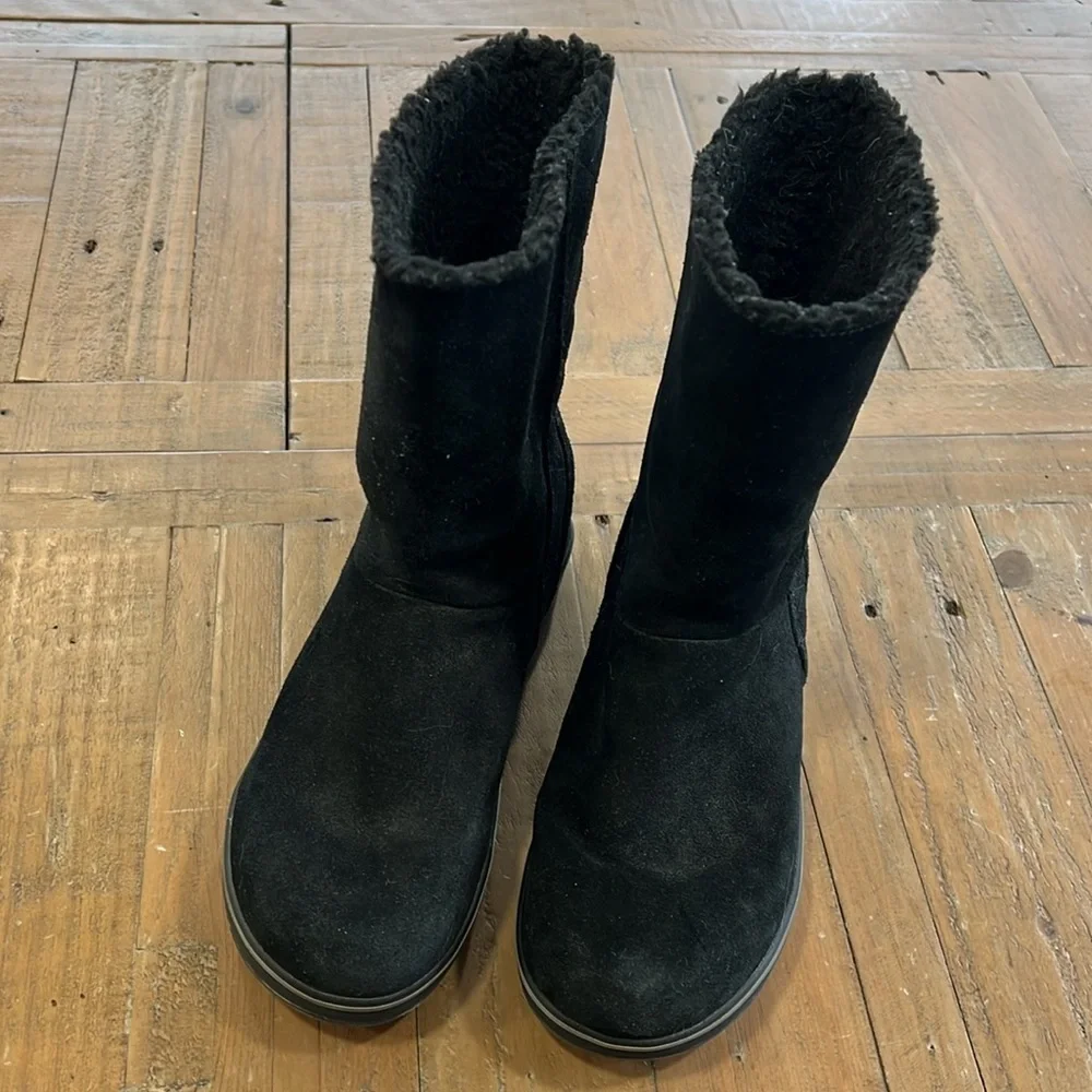 Sorel Glacy black suede winter boots